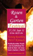 Kober Stefanie  Rosen und Gartenfestival Kronach -  sucht Multikulti Straßenkünstler und -musiker, Feuergaukler, Artisten Musikfestivals Wettbewerbe