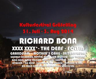 Gräfelfing Kulturfestival  Kulturfestival Gräfelfing findet von Donnerstag, 24. Juli bis Sonntag, 28. Juli 2024 statt! Nachwuchsbands Kulturfestivals